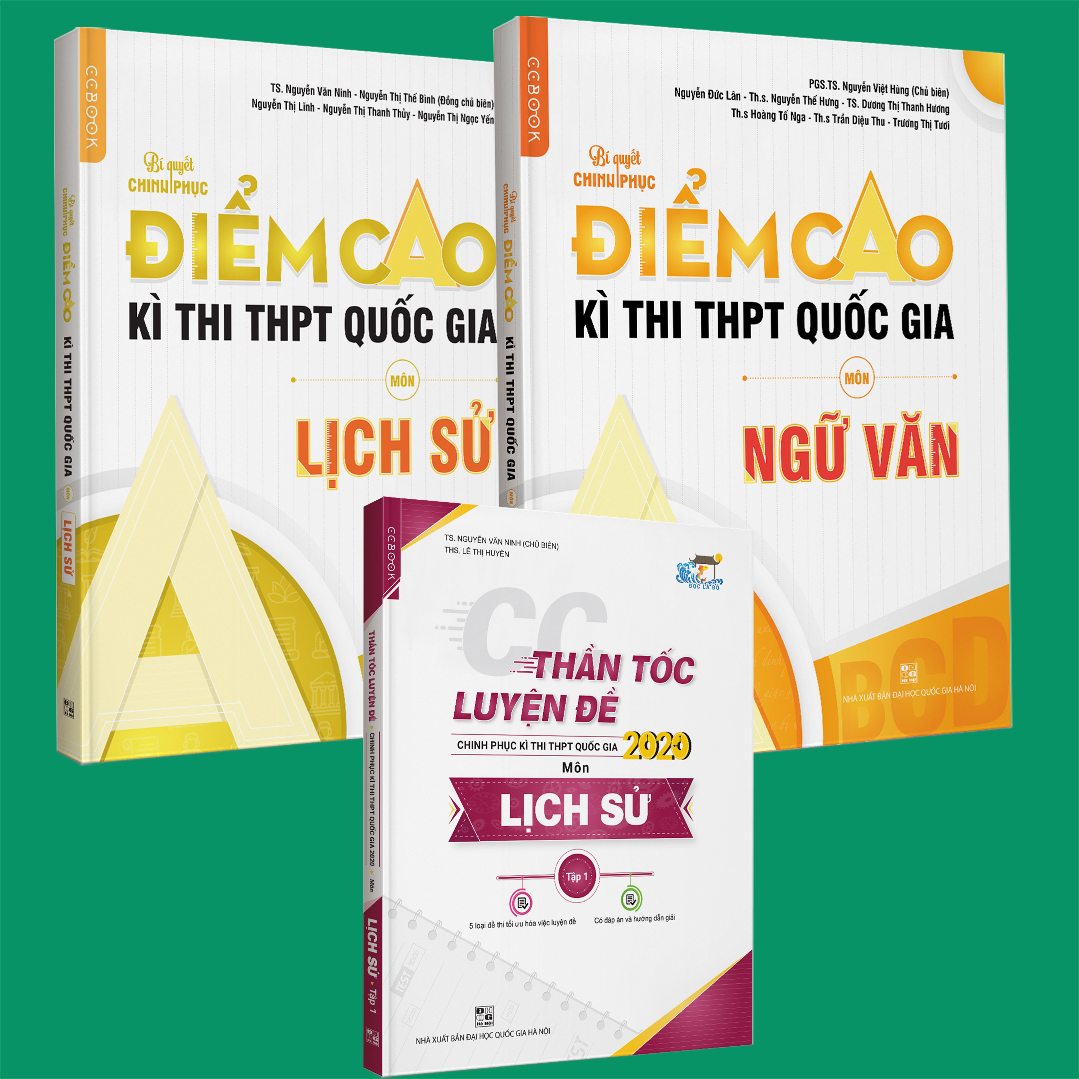 Combo Bí quyết chinh phục điểm cao Ngữ Văn 12 + Lịch sử 12 + CC thần tốc luyện đề Lịch Sử tập 1