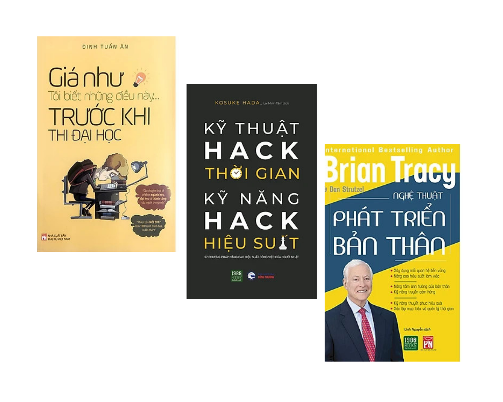 Combo 3Q: Nghệ Thuật Phát Triển Bản Thân + Kỹ Thuật Hack Thời Gian, Kỹ Năng Hack Hiệu Suất + Giá Như Tôi Biết Những Điều Này... Trước Khi Thi Đại Học