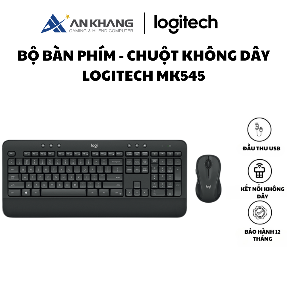 Combo Bàn phím và chuột không dây Logitech MK545 - Hàng Chính Hãng