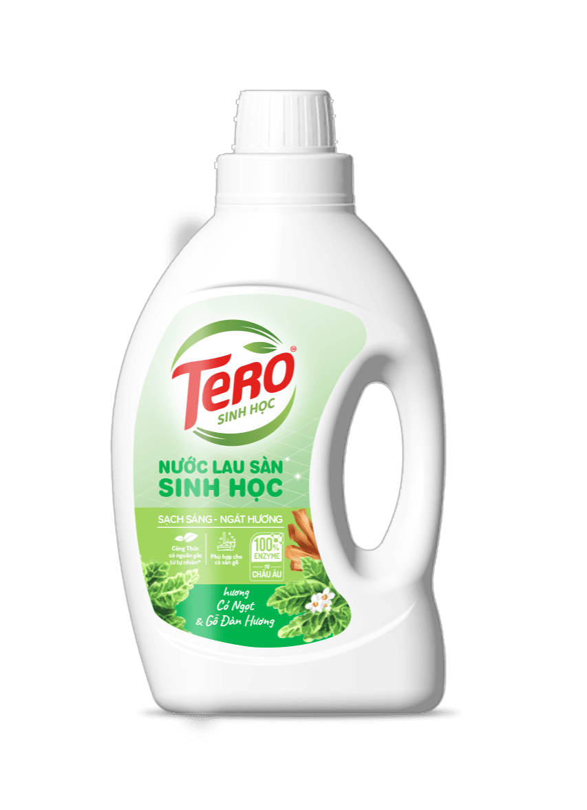 Nước Lau Sàn TERO Sinh Học Hương Cỏ Ngọt & Gỗ Đàn Hương 900ml