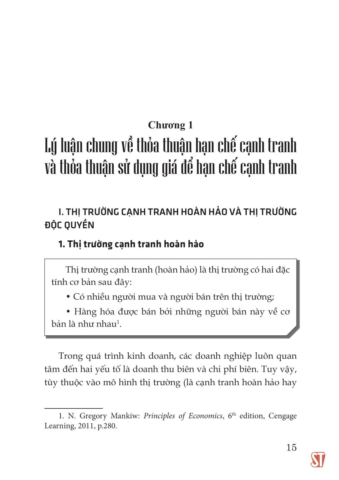 Pháp Luật Kiểm Soát, Thảo Thuận Sử Dụng Giá - Lý Thuyết Và Thực Tiễn Tại Việt Nam