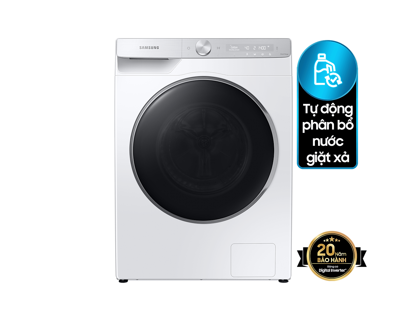 Máy giặt thông minh Samsung AI EcoBubble 9kg (WW90TP44DSH) - Miễn phí giao + lắp đặt toàn quốc- Hàng chính hãng