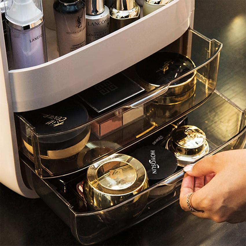 Tủ đựng mỹ phẩm mini nhiều ngăn có nắp đậy
