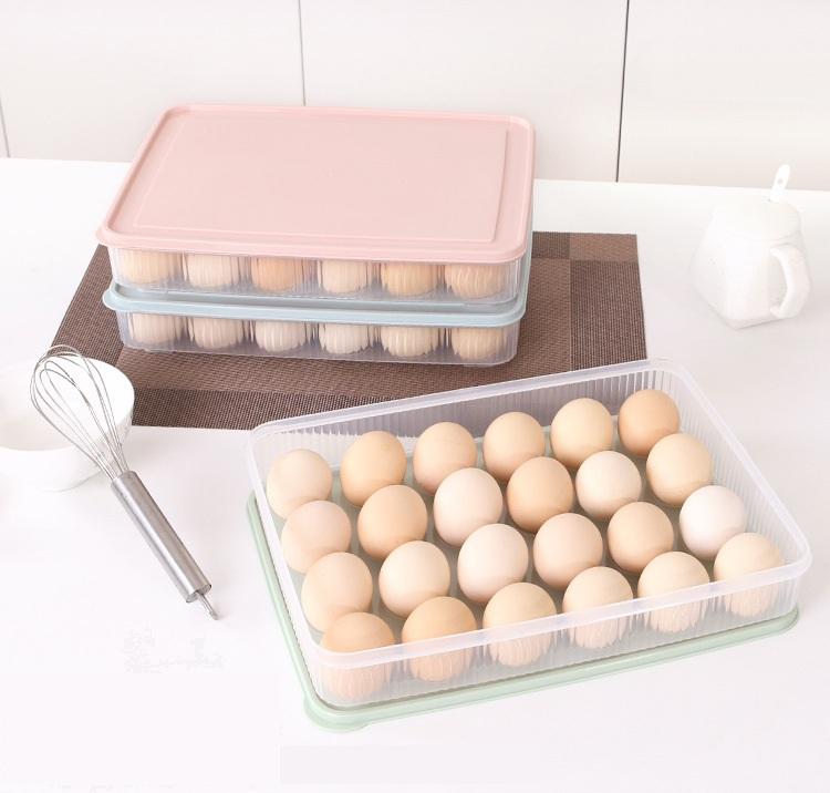 Hộp Đựng Trứng 1 Tầng 24 Quả Tiết Kiệm Diện Tích  - Free Ship Toàn Quốc