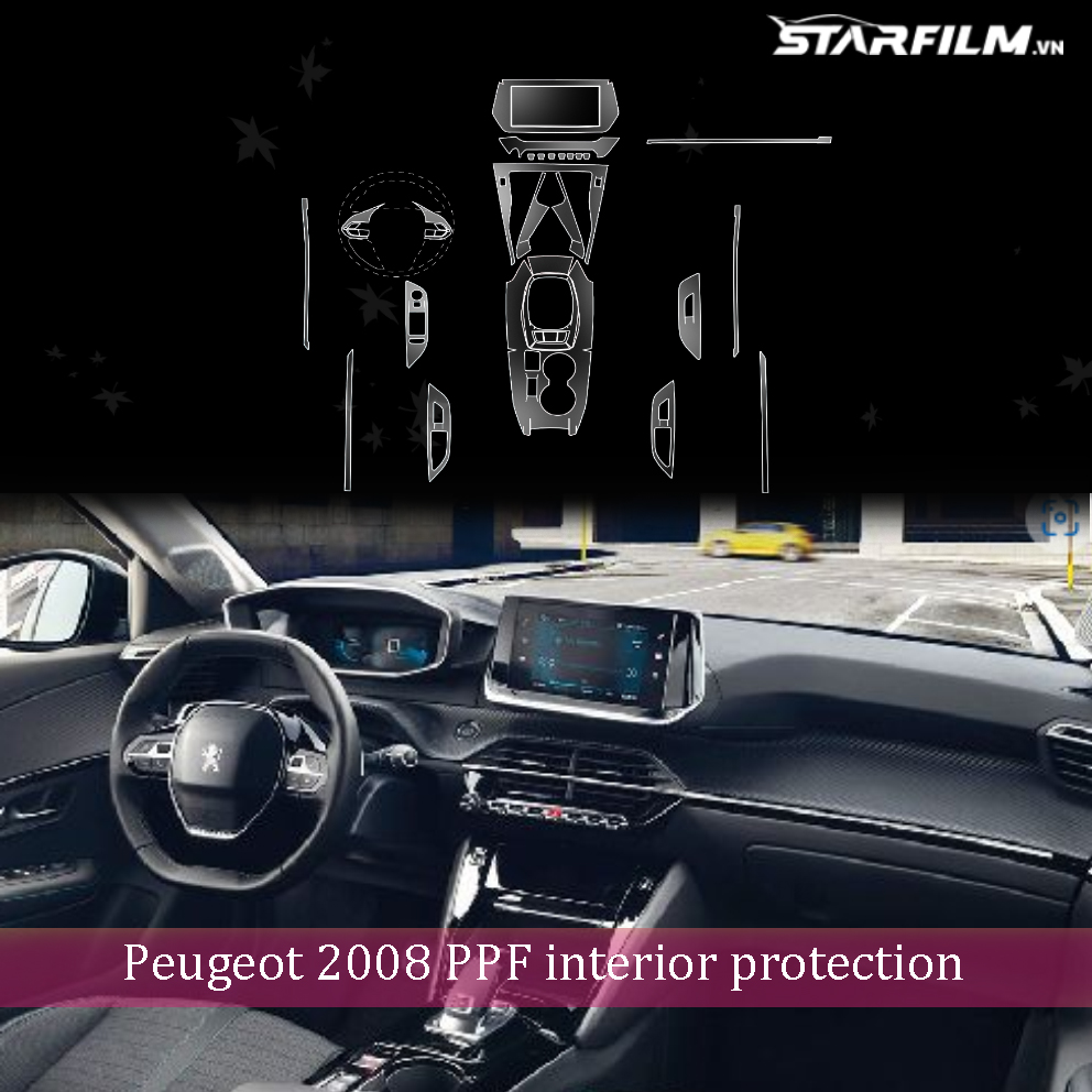 Peugeot 2008 PPF TPU nội thất chống xước tự hồi phục STARFILM