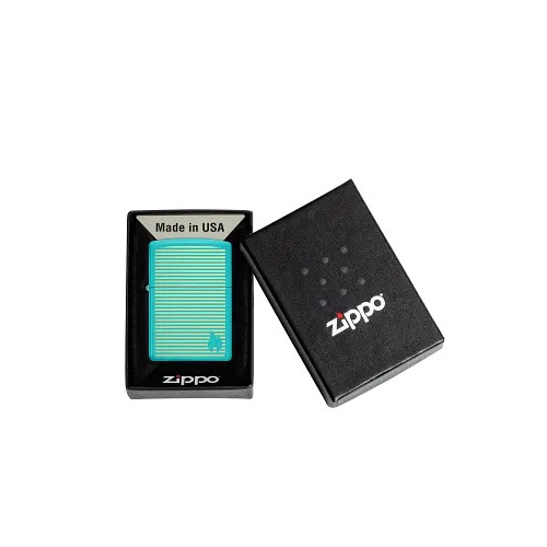 Zippo Classic Flat Turquoise Laser Engrave 48151