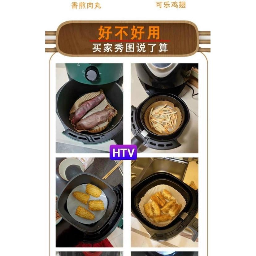 Set 50 Giấy Nến Bát Lót Nồi Chiên - 2 Màu Nâu và Trắng - Hàng Chất Lượng KST
