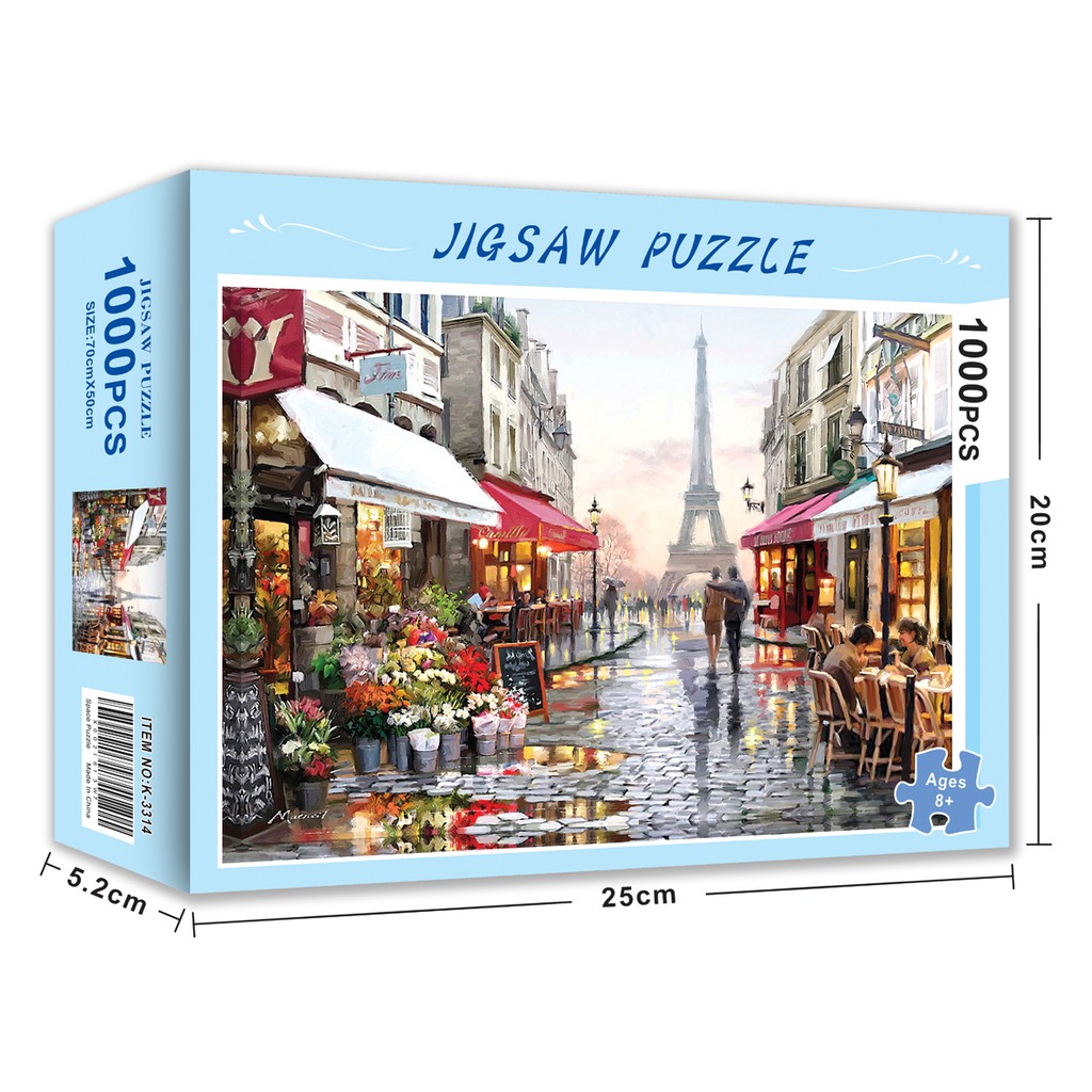Bộ Tranh Ghép Xếp Hình 1000 Pcs Jigsaw Puzzle Rainy Day in London - Van Go Paint Thú Vị Cao Cấp