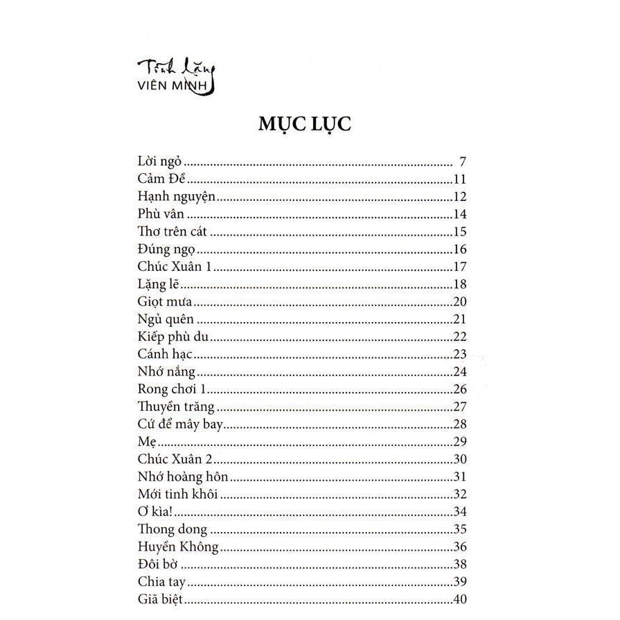 Sách - Tĩnh Lặng - Thơ Thầy Viên Minh