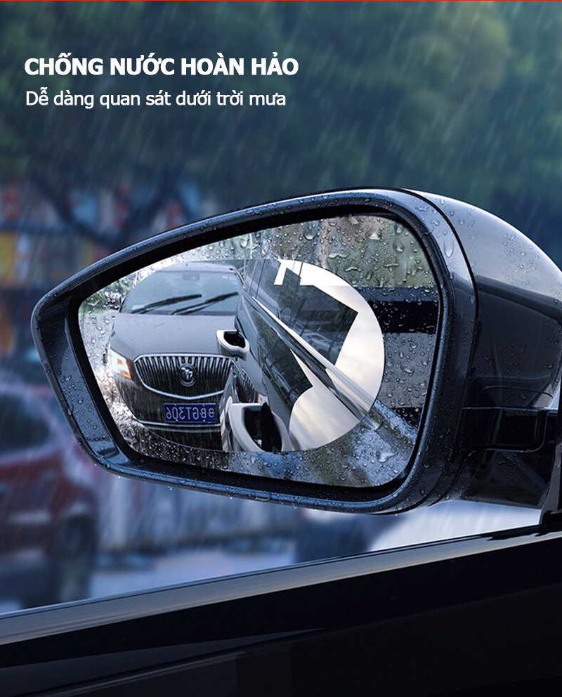 Miếng dán chống mưa hiệu quả cho gương chiếu hậu ô tô