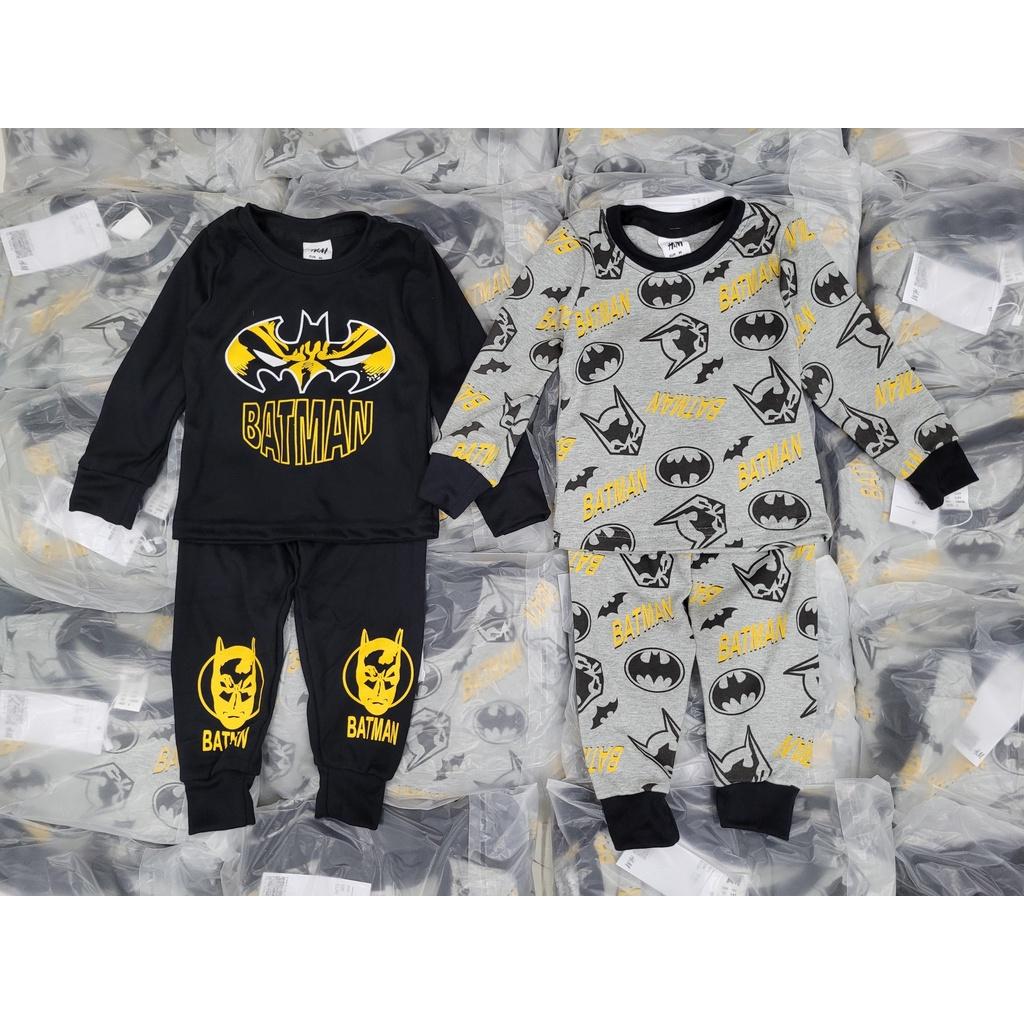 SET 2 BỘ BÉ TRAI DÀI TAY BATMAN VÀNG