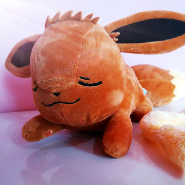 Gấu Bông Pokemon Eevee Nằm (40 Cm) Gb72 (Nâu Cam)