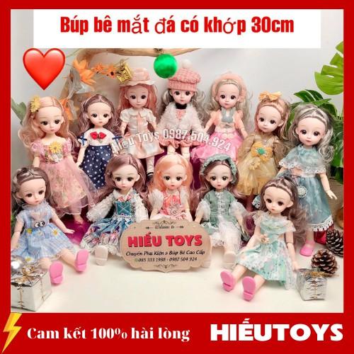 Búp Bê Barbei 30cm Mắt 4d Có Khớp Kèm Váy ,Giày Xinh Dễ Thương Đồ Chơi Cho Bé Gái Từ 2 Đến 6 Tuổi