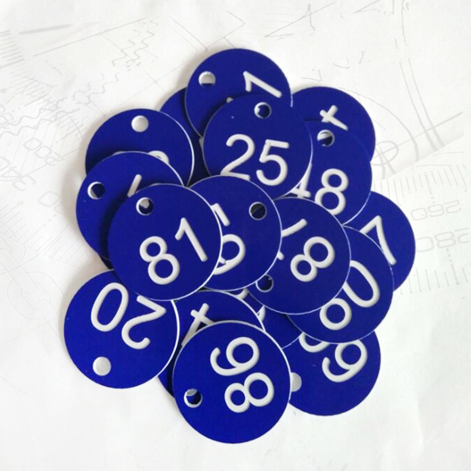100x Portable Tag Number 1-100 for Warehouse Dorm Keys