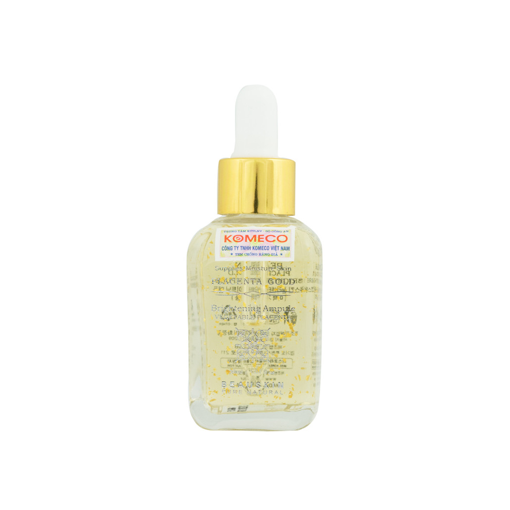 Tinh chất trắng da và dưỡng ẩm Beauskin Placenta Gold Brightening Ampoule 30ml - Hàn Quốc Chính Hãng