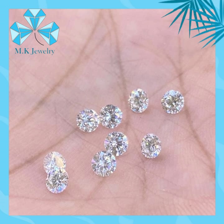 ( SIZE 5LY4 ) KIM CƯƠNG NHÂN TẠO – MOISSANITE NƯỚC D – ĐỘ TINH KHIẾT FL -FULL KIỂM ĐỊNH GRA