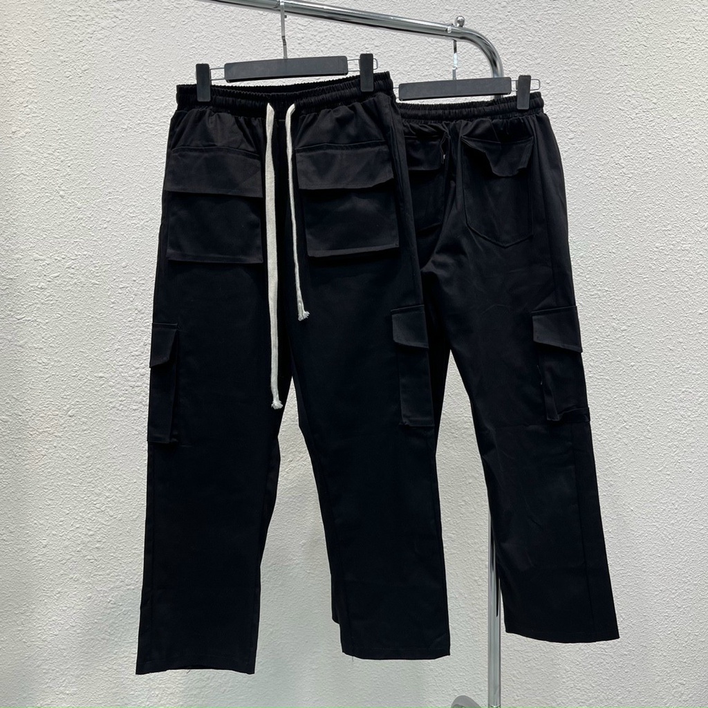 Quần kaki túi hộp nam nữ unisex , Hiphop ống rộng xuông dài, quần cargo pants trơn thời trang street wear  - Gin store