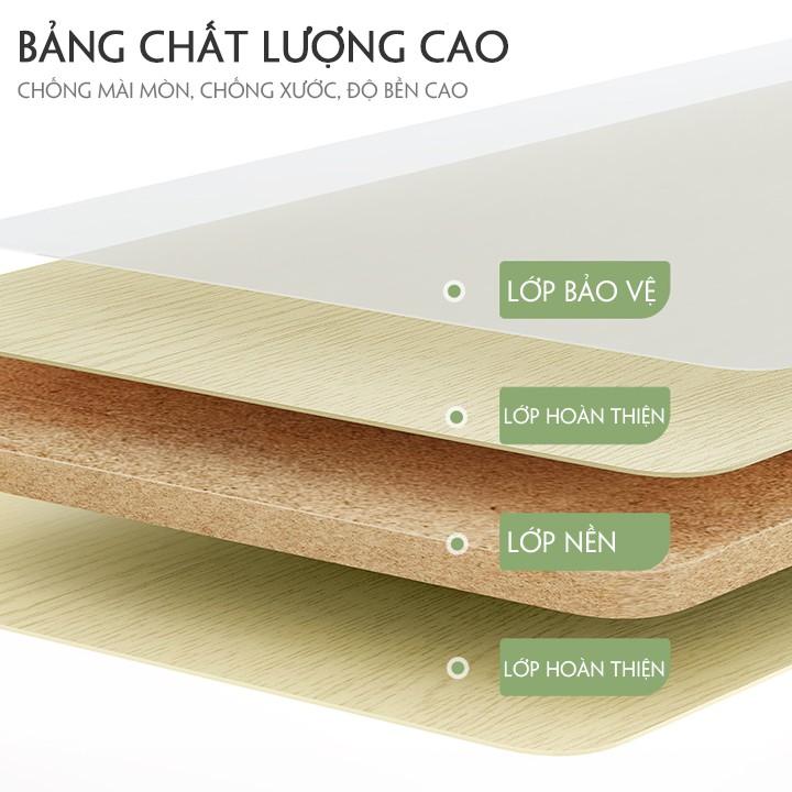 Bàn học kèm giá sách gỗ cao cấp xử lý chống mối mọt kích thước 60x40x145cm, bàn học sinh không có ngăn kéo