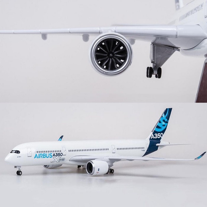 Mô hình máy bay Airbus A350 XWB 47cm có bánh xe và đèn led