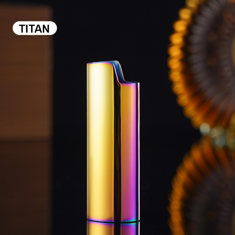 Vỏ Bật Lửa Bic J6 Bic Lớn Kim Loại Bóng Trơn Nhiều Màu