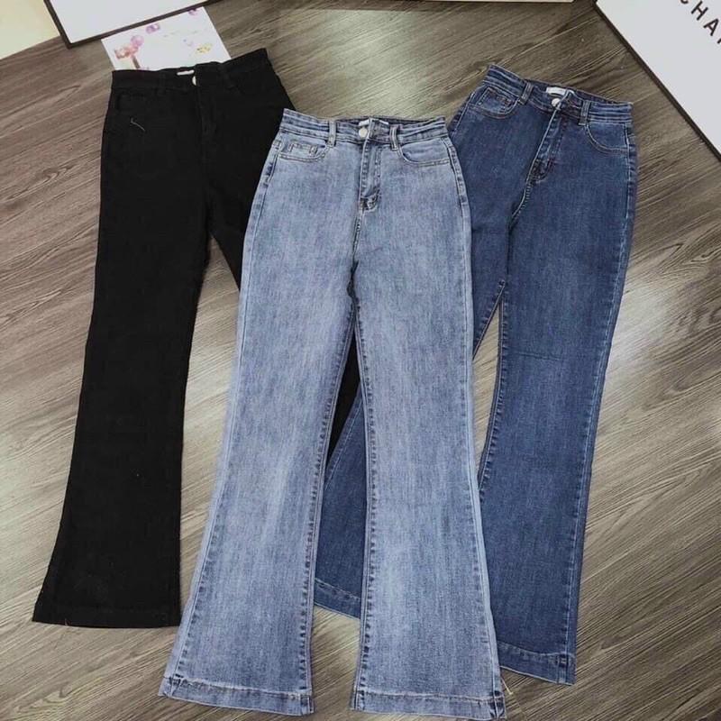 HOT.QUẦN LOE DÁNG DÀI XANH jeans Size ĐẠI LAI CUỐN- Nguyễn Na shop chụp