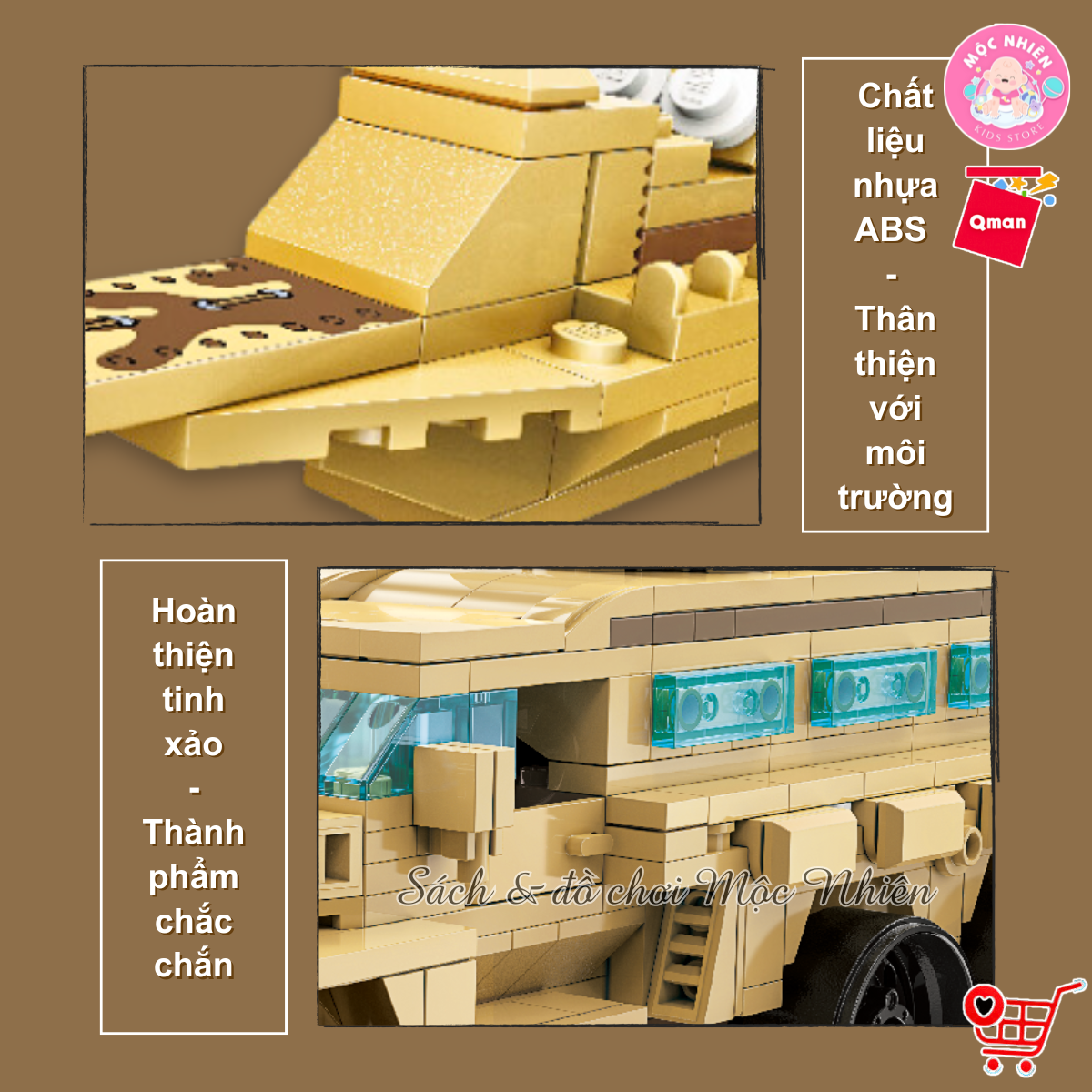 Đồ Chơi Xếp Hình Lắp Ráp Qman 42202 - Xe bọc thép (487 mảnh ghép) - Dành Cho Bé Trai Từ 6 Tuổi