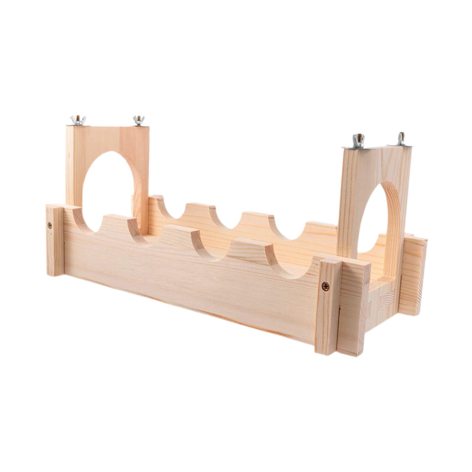 Animal Playing Platform Toy Pet Bridge Cage Accessories Easy to Clean Durable Hanging Wood for Squirrels Mice Exercise Climbing