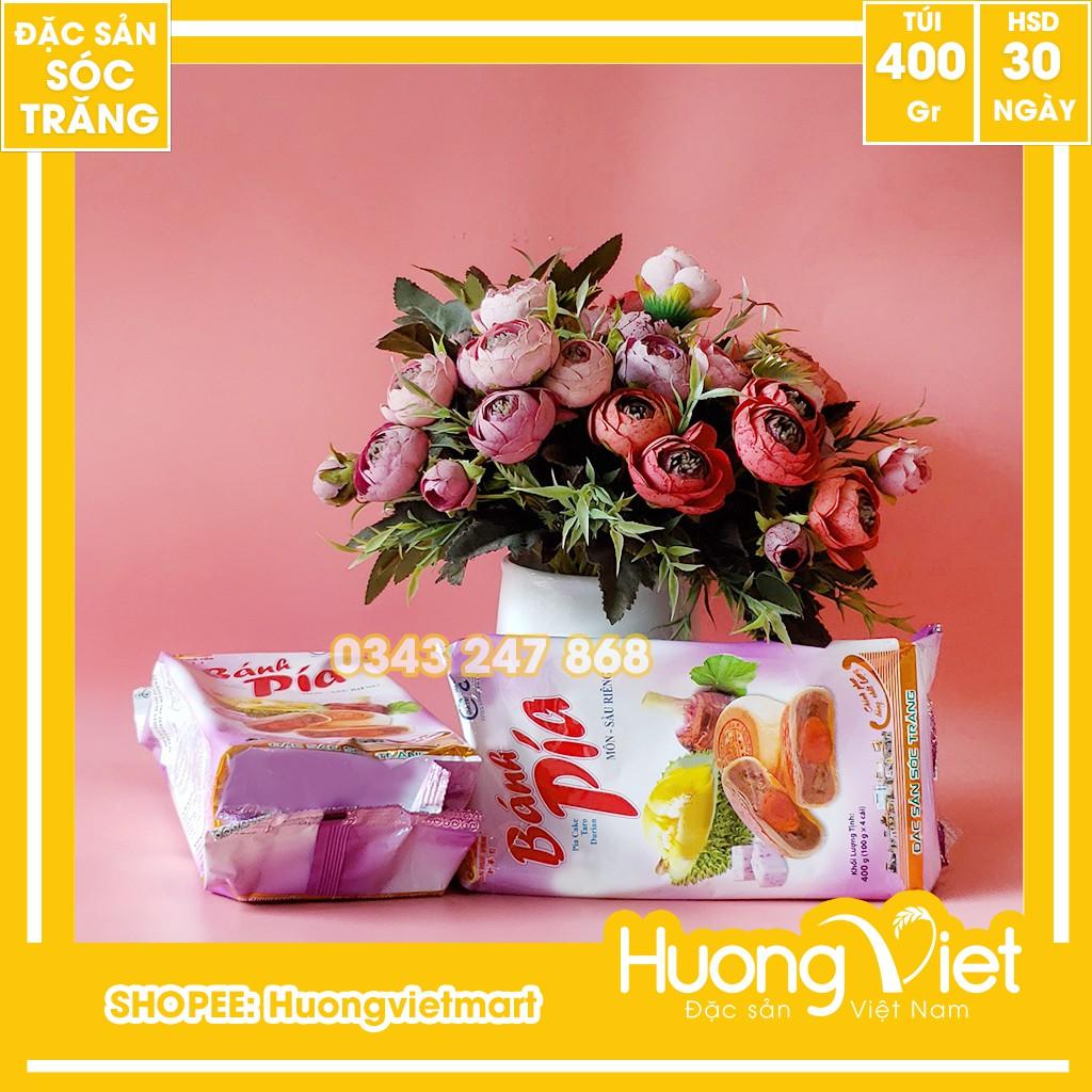 Bánh pía khoai môn sầu riêng trứng muối 400g, bánh pía Sóc Trăng Tân Huê Viên vị truyền thống