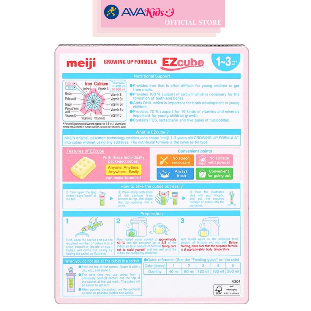 Sữa bột dạng thanh Meiji Growing Up Formula Ezcube 560g (1 - 3 tuổi)
