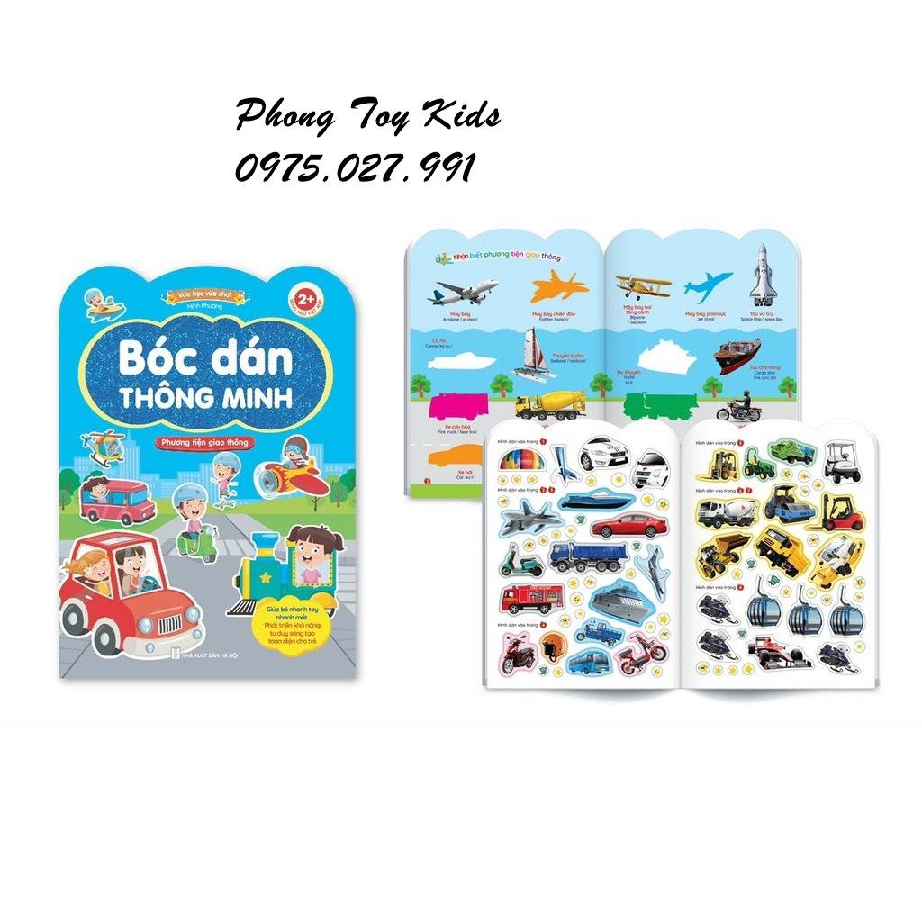 Bóc dán thông minh, 6 chủ đề vừa học vừa chơi học mà chơi, chơi mà học 365 sticker