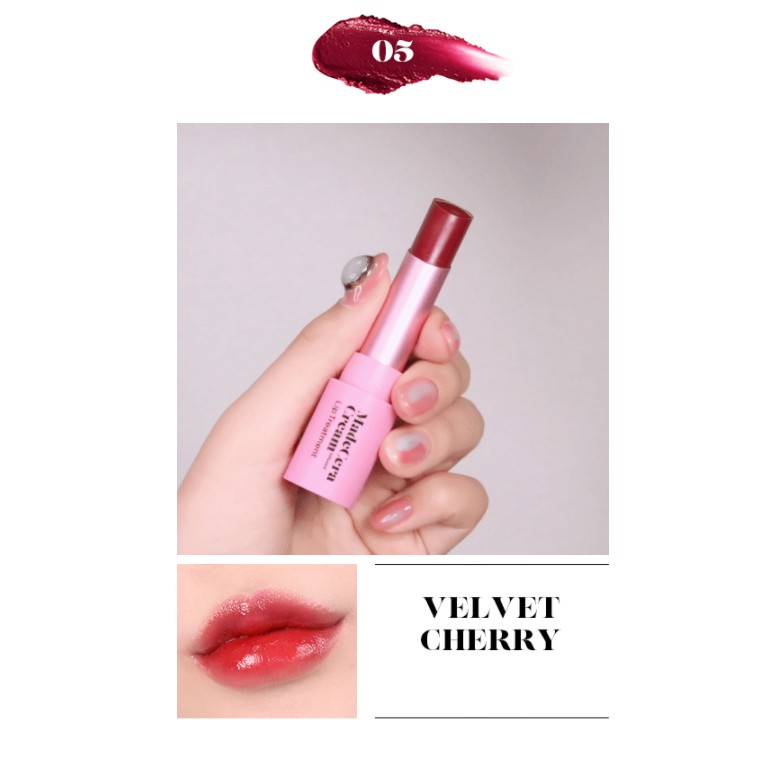 Son Dưỡng Làm Mềm Môi Skinrx Lab MadeCera Cream Lip Treatment 05 Velvet Cherry - HSD: 12/01/2023