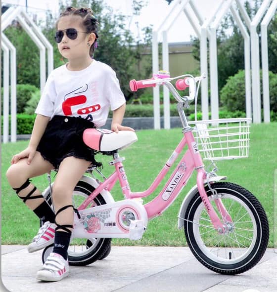 Xe Đạp Trẻ Em cho bé gái 3-10 tuổi - hàng cao cấp tặng kèm giỏ xe và gacbaga