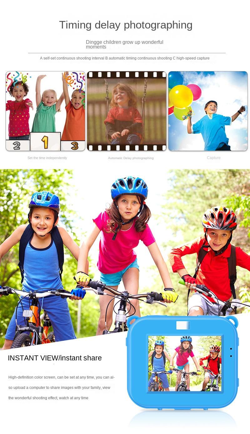 Máy ảnh trẻ em hoạt hình chụp ảnh thể thao không thấm nước chụp ảnh ngoài trời dưới nước Quà tặng trẻ em