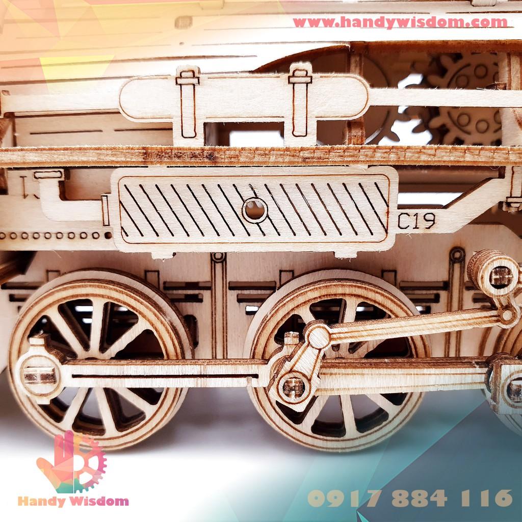 Mô hình lắp ghép gỗ tỉ lệ - Đầu tàu hơi nước - Robotime Steam Express MC501