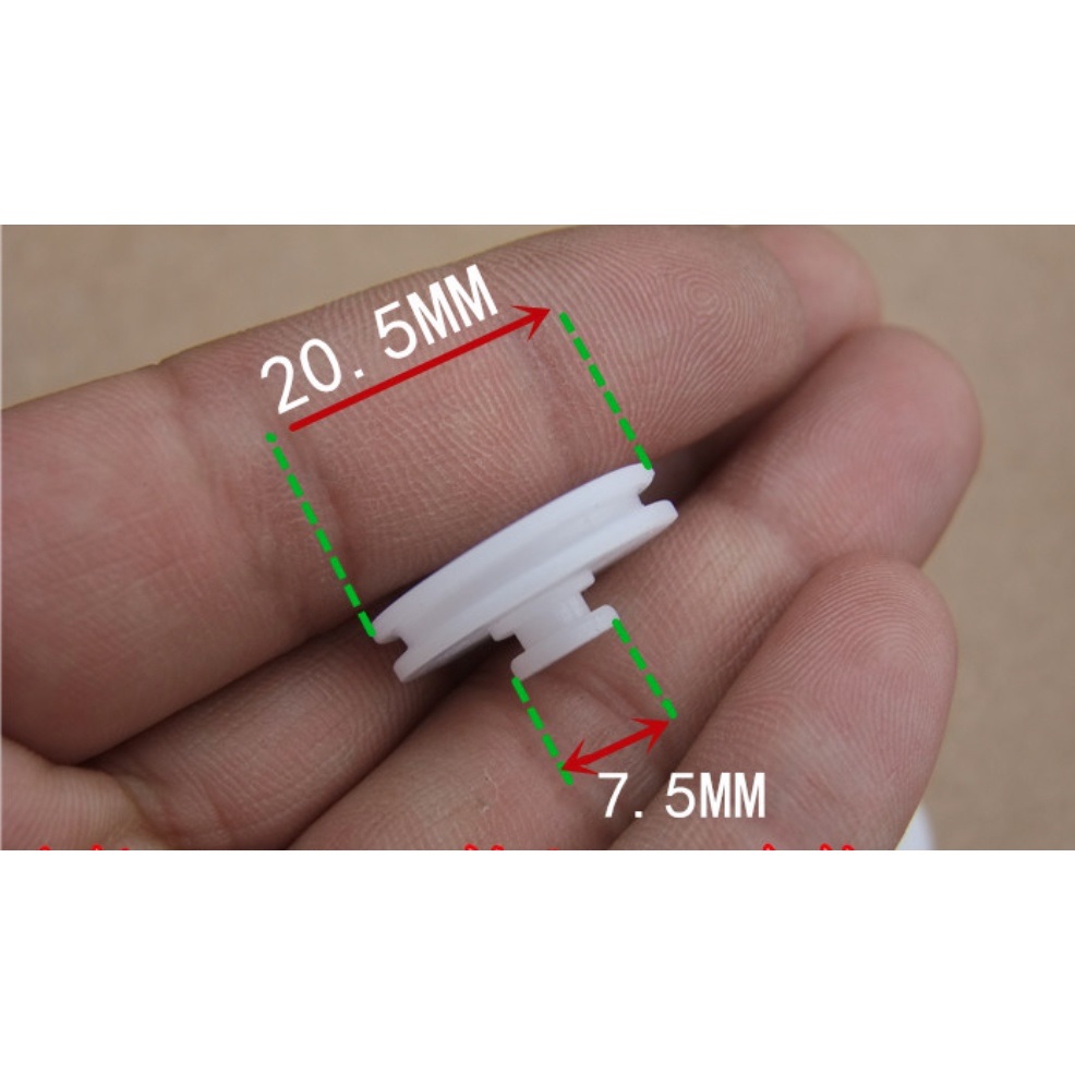 Bánh răng ròng rọc 2 tầng 20.5MM-7.5MM trục lỏng 2mm