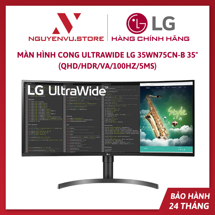 Màn Hình Cong UltraWide LG 35WN75CN-B 35 inch (QHD/HDR/VA/100Hz/5ms) - Hàng Chính Hãng