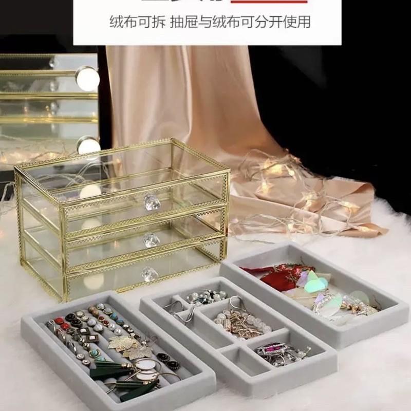 Hộp Đựng Trang Sức 3 Tầng Trong Suốt dày dặn