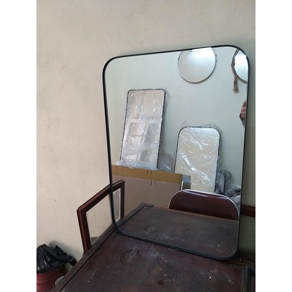 Gương Chữ Nhật Khung Thép Tĩnh Điện Cao Cấp, Gương Nhà Tắm, Gương Trang Trí Nhà Cửa
