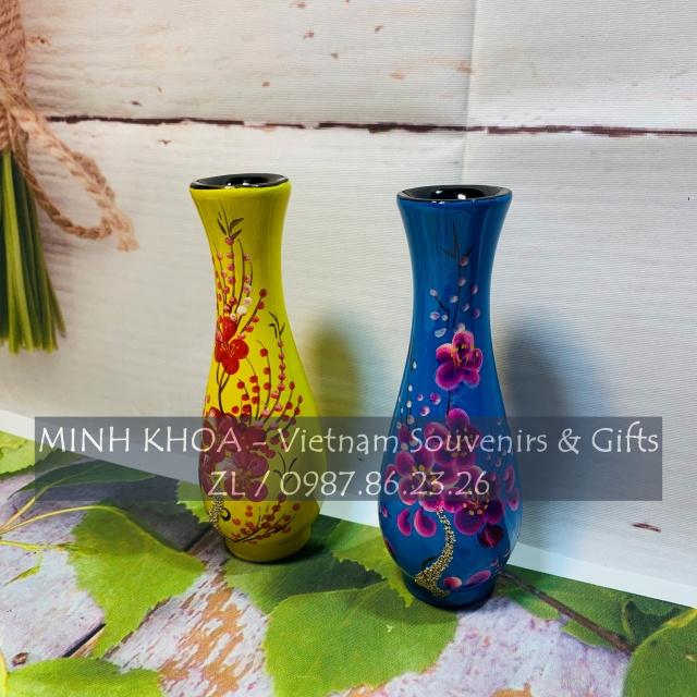 Combo 3 Lọ Hoa Sơn Mài Mini 14 Cm - Vietnamese Lacquer Vase