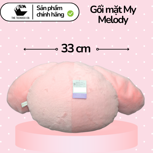 Gối mặt My Melody , Gấu Bông Sanrio Chính Hãng, Quà tặng đáng yêu, Sản phẩm chính hãng, Phân phối bởi Teenbox