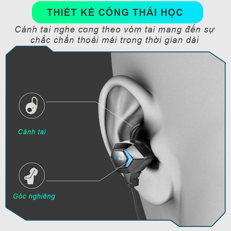 Tai nghe gaming cho điện thoại Sidotech G28 có mic kép thu âm rõ nét khi chơi game Pubg Free Fire FF Liên Quân Tốc Chiến thiết kế nhét tai in ear chống ồn - Hàng Chính Hãng