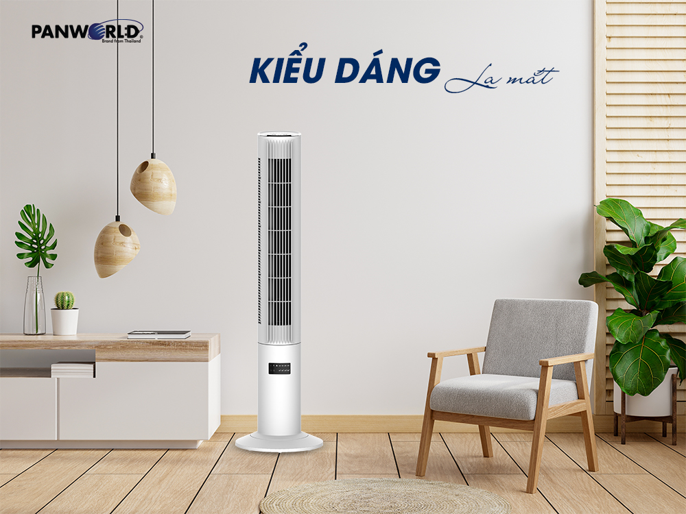 Quạt Tháp Panworld The Luxuria PW-L360 không cánh xoay 360 độ lọc không khí hẹn giờ thương hiệu Thái Lan - Hàng chính hãng