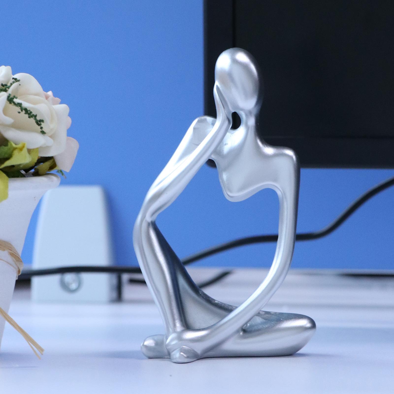 4pcs Resin Thinker Sculpture Figurine Statue for Tabletop Decoration