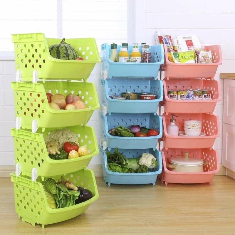 KỆ RỔ NHỰA 4 TẦNG ĐA NĂNG