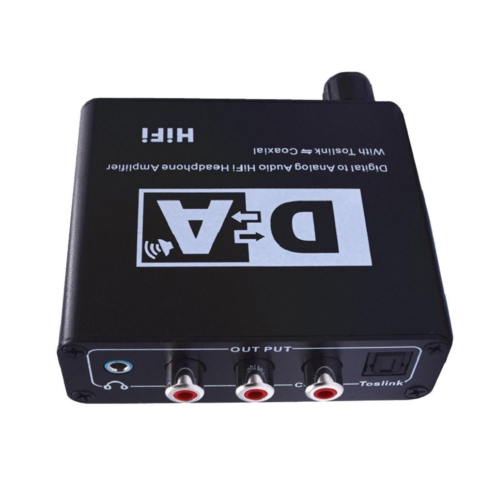 Coaxial Optic Fiber Digital To Analog Audio Converter Adapter RCA