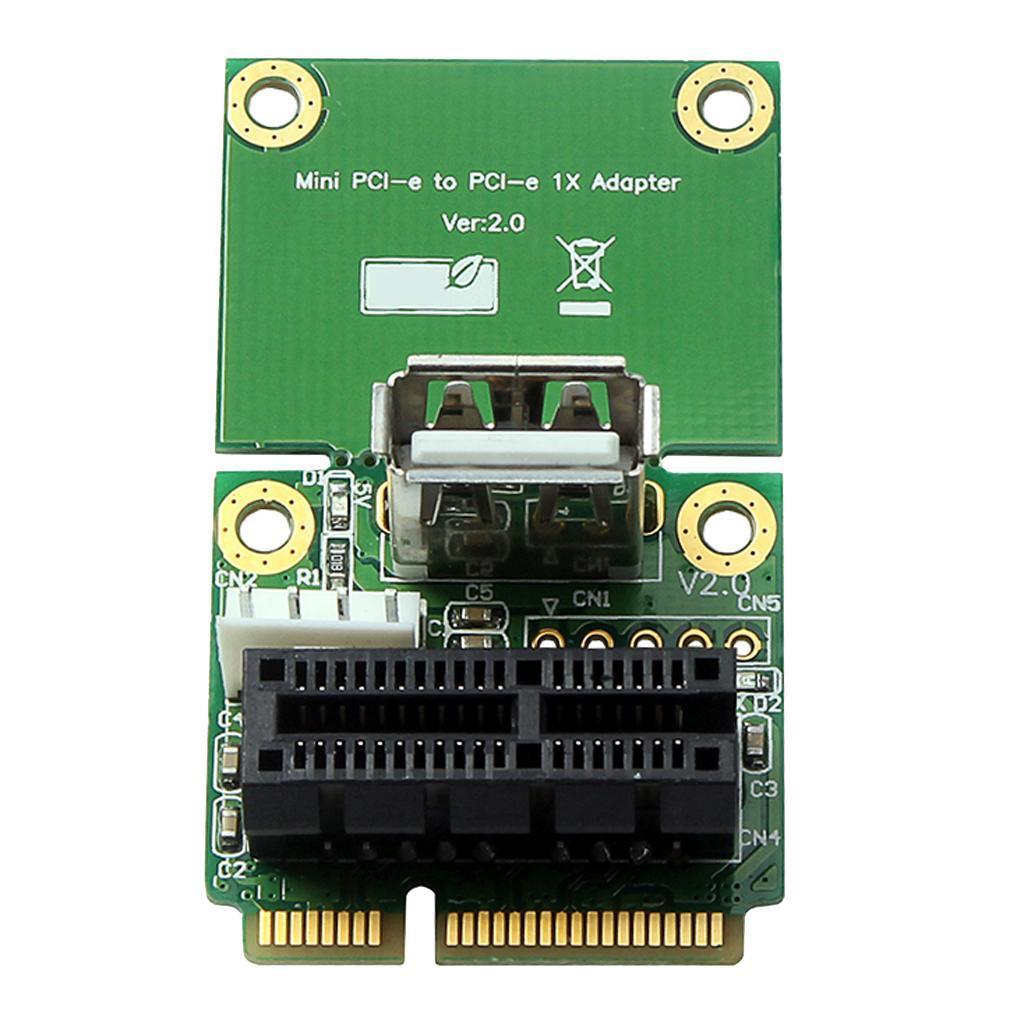 PCI Express X1 to Mini PCIe Adapter Card Converter Support USB Device