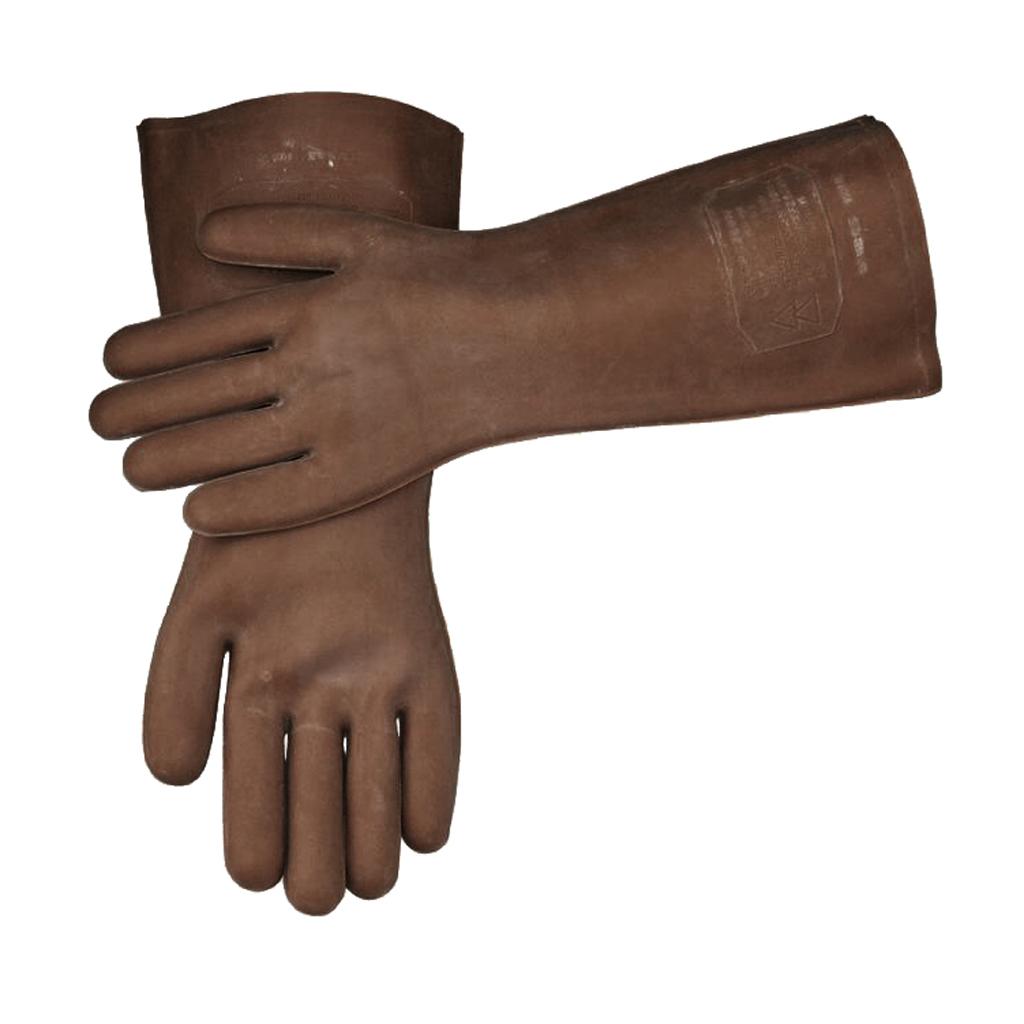 2x 1 Pair 5KV High Voltage Electrical Insulating Gloves for Electricians