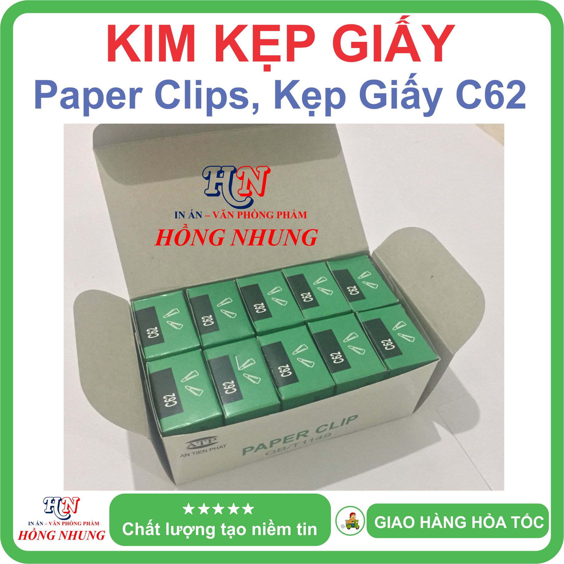 [SÉT] COMBO 2 Hộp Kim Kẹp C62, Loại 100 Cái Kim Kẹp Hình Tam Giác, Giúp Bạn Lưu Trữ Hồ Sơ Tài Liệu