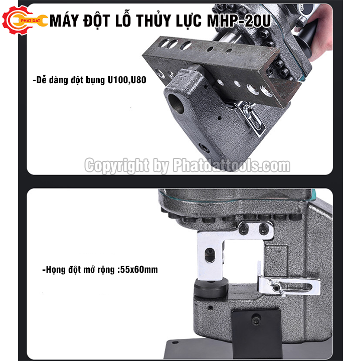 Máy Đột Lỗ Thủy Lực Cầm Tay MHP20U - Chuyên Đột U