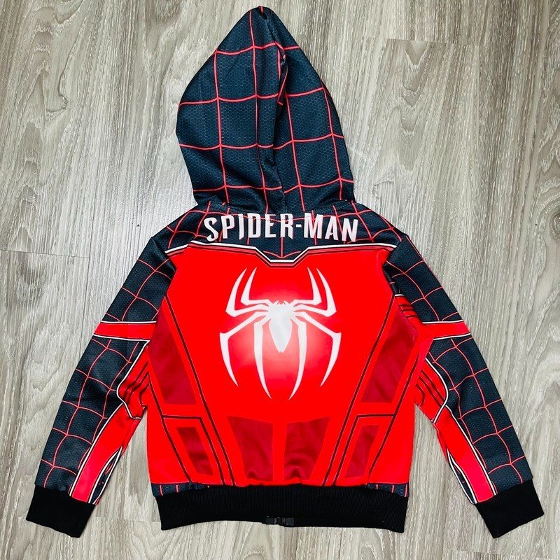 Áo khoác hình siêu nhân nhện, spider man, nhện đen cho bé trai từ 2 tuổi đến 5 tuổi AK46